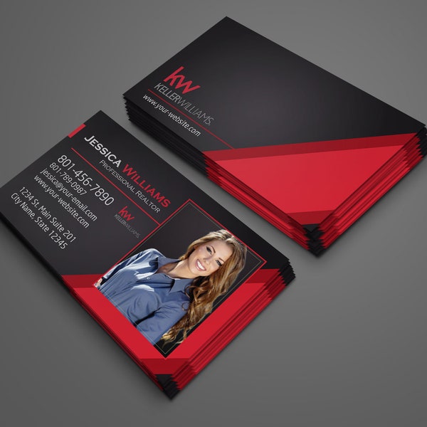 Real Estate Business Card - Century 21 - Keller Williams - Remax - Weichert - iPro Realty Network - HomeSmart - Custom Design