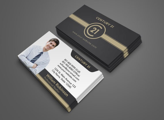 Century 21 Business Card Real Estate Business Card Design Etsy