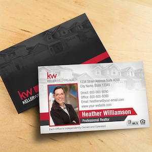 Keller Williams Visitenkarten - Immobilien Visitenkarten Design - Makler Visitenkarte - Visitenkarte - Individuelles Design