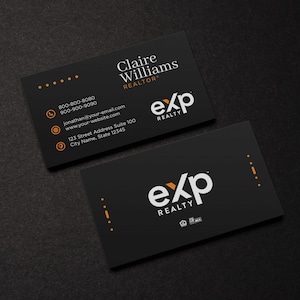 Carte de visite EXP Realty - Century 21 - Keller Williams - Remax - Weichert - Réseau iPro Realty - HomeSmart - Conception sur mesure