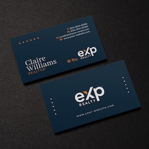 Cartão de visita EXP Realty - Century 21 - Keller Williams - Remax - Weichert - iPro Realty Network - HomeSmart - Design personalizado