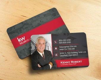 Keller Williams Business Card - Real Estate - Century 21 - Remax - Coldwell Banker - Realtor - Brokerage - Custom Design