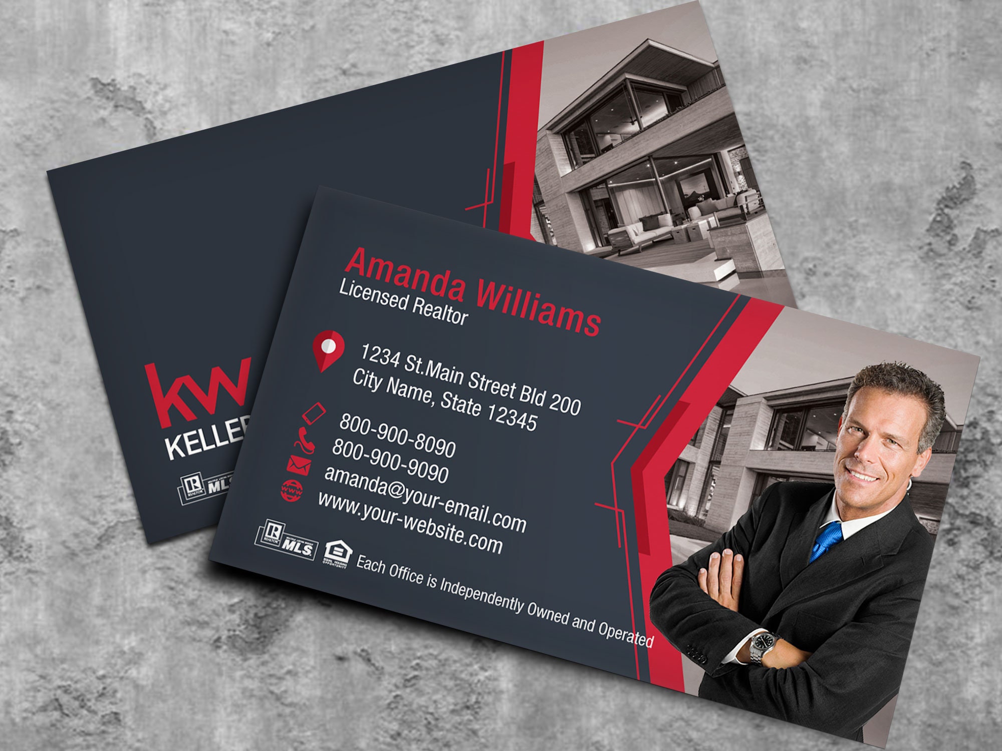 Keller Williams Business Card - Real Estate Business Card Design - Realtor  Business Card - Business Card - Custom Design For Keller Williams Business Card Templates