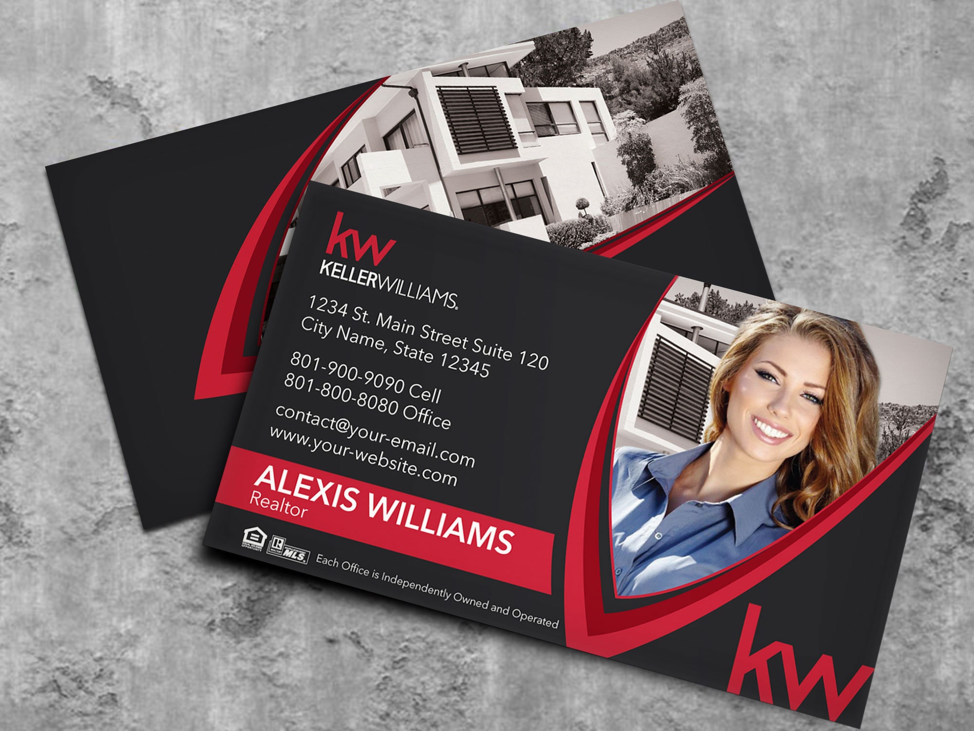 Keller Williams Business Card Real Estate Business Card Etsy