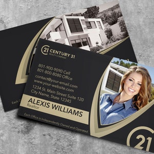 Century 21 Business Card - Real Estate Business Card Design - Realtor Business Card - Brokerage Business Card - Custom Design