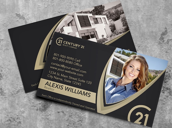 Century 21 Business Card Real Estate Business Card Design Century 21 Business Card Real Estate Business Card Design