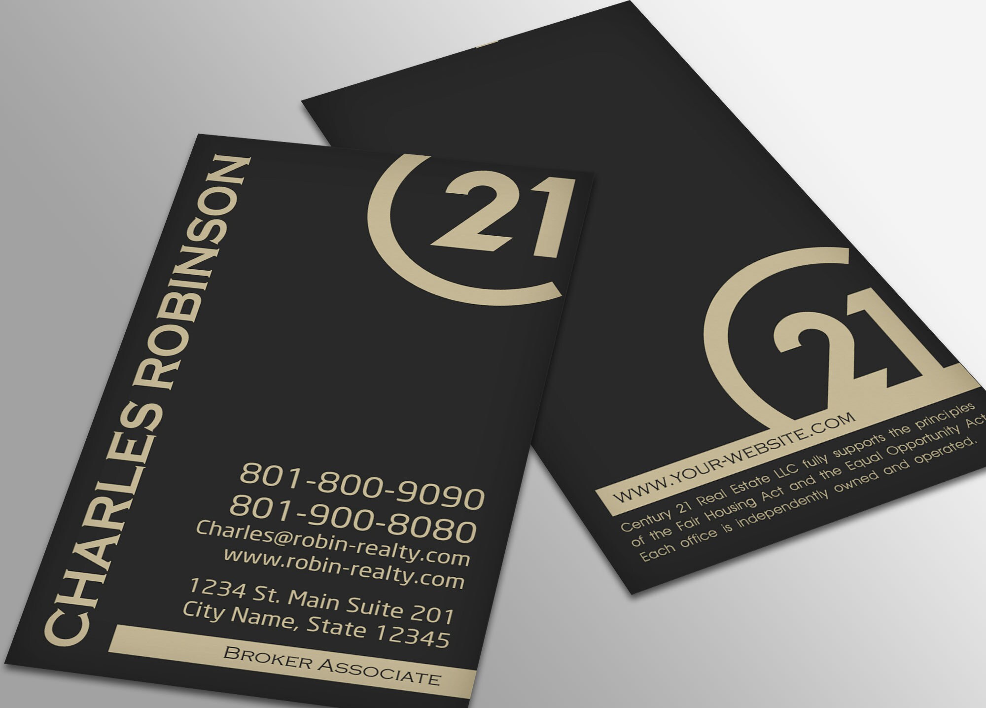 Century 21 Business Card Real Estate Business Card Design Etsy