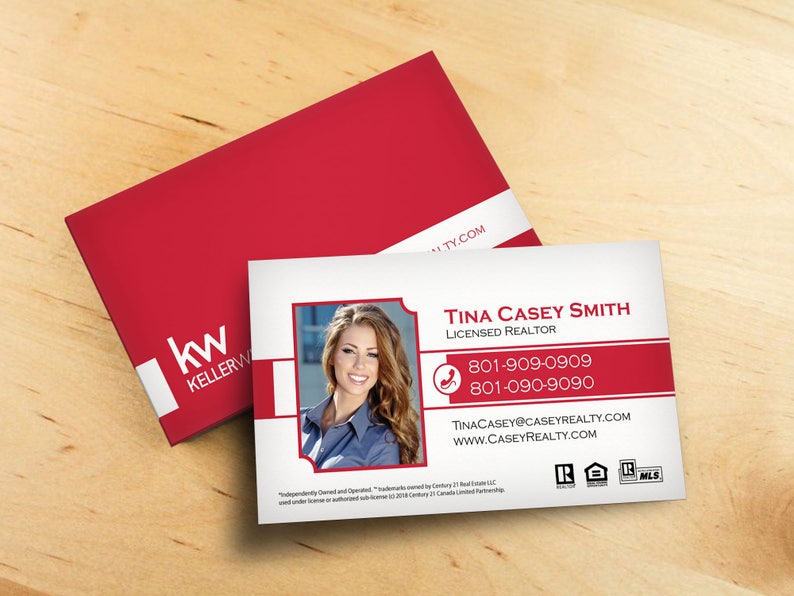 Keller Williams Business Card Century 21 Real Estate Etsy