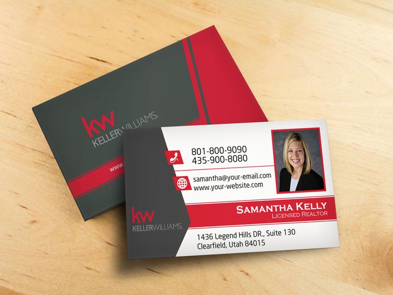 Keller Williams Business Card Real Estate Business Card Design Realtor