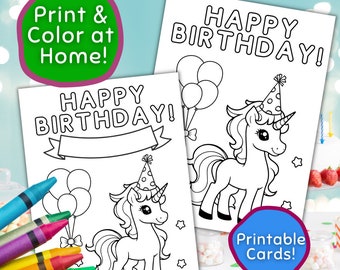 Happy Birthday Coloring Card Monkey Design, Instant Download Birthday Coloring Card, Printable ...
