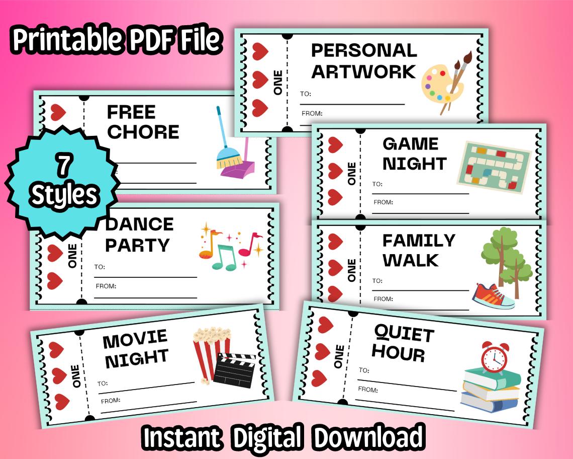 Coupon Book for Mom – Birthday Coupons for Mom and Dad | Free Chore ...