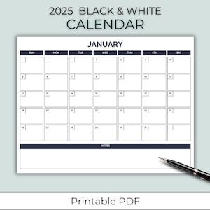 Blank 2025 Calendar, Calendar to Print - 2025 Calendar PDF