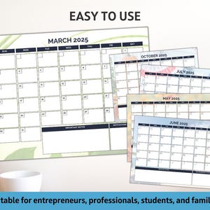 Editable Calendar Template, Calendar to Print or Edit - 2025 Calendar