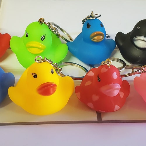 Rubber Duck Key Chains Cute Rubber Ducky Party Favors Etsy