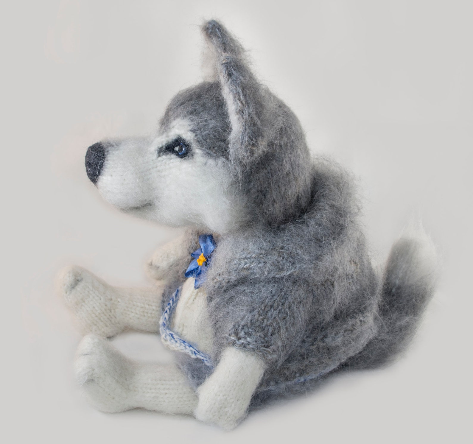 Husky 176 Dog knitted dog Doggie Knitted Doggie Etsy