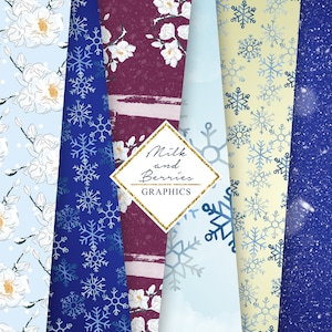 Arendelle: Digital Paper Pack, Planer Grafik, Sticker, Scrapbook Material, gefrorene inspiriert Thema