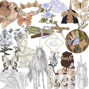 Unicorn Realm: Clipart, Planner Graphic, planner sticker, scrapbook material, graphic stock