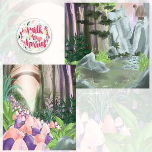 Fairy Core: Illustration de scène, Clipart, Illustration, Planificateur Clipart, Graphique, Téléchargement numérique