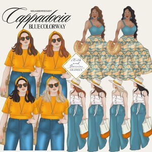 Capadocia: Chica de moda, Planificador gráfico, Pegatinas para planificador, Material para álbumes de recortes, Stock gráfico