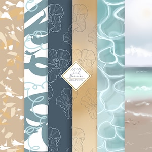Island Life: Carta Digitale, Planner Graphic, adesivo planner, materiale scrapbook, materiale grafico
