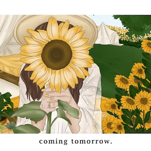 Sunflower Picnic: Fashion Girl, Planner Graphic, Scene, planner sticker, scrapbook material