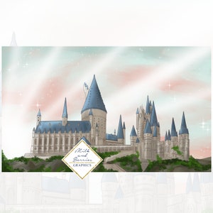 Wizarding World: Scene, Planner Graphic, planner sticker, scrapbook material, graphic stock