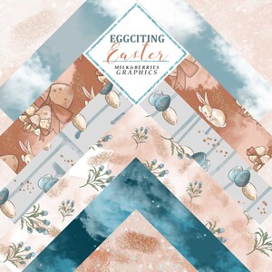 Eggciting Easter: Easter theme Digital Paper, Planner Graphic, planner clipart, fashion girl, easter egg, easter bunny