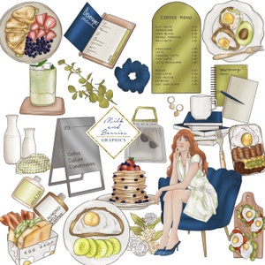 Breakky : Clipart, Planer Grafik, Planer Aufkleber, Scrapbook Material, Grafik Stock