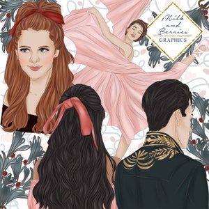 Quebra-nozes de Natal: Fashion Girl, gráfico de planejador, adesivo de planejador, material de álbum de recortes