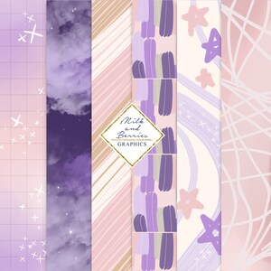 Świadomy sen: papier cyfrowy, grafika do planera, naklejka do planera, materiał do scrapbookingu, papier graficzny