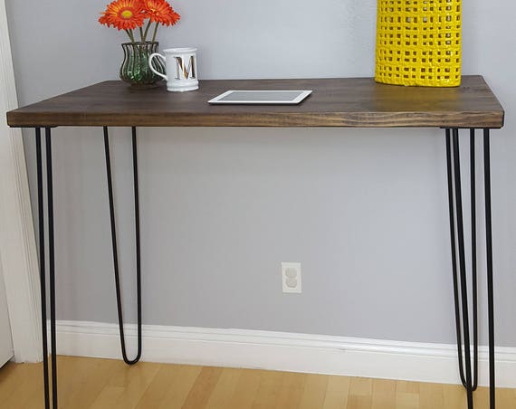 Gardellifurniture Standing Industrial Modern Desk Rustic Hairpin Legs