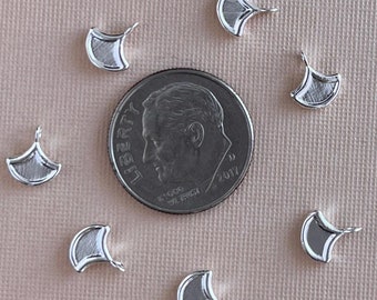 CONCAVE FAN DROP, Drop Fan Charm for Earrings, Bracelets & Necklaces