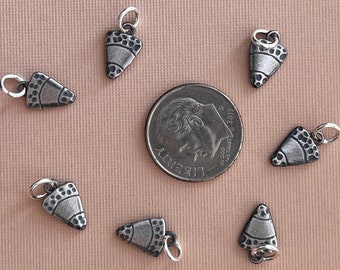 CANDY CORN CHARM, Silver Candy Corn Charm for Earrings, Bracelets & Necklaces