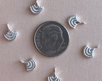 RIPPLE FAN DROP, Drop Fan Charm for Earrings, Bracelets & Necklaces