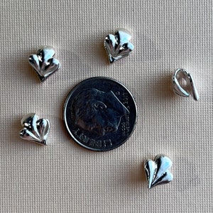 Solder-On PETAL BAIL, Sterling silver bail for jewelry making,