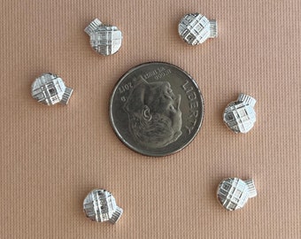 PLAID ORNAMENT, Silver plaid ornament, Solderable plaid holiday ornament for jewelry making