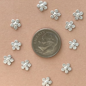 TINY FLOWER, Silver Casting, Solderable accent for jewelry making