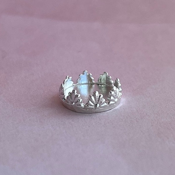 8mm BEZEL CUP, Flowering Silver Setting for Jewelry Making, Prong Cabochon Setting, Silversmithing Supplies