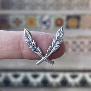 Feather Cabochon Border, Sterling Silver Solderable Accent