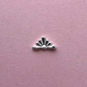 Short Talavera Triangle Casting, Silver accent for Jewelry Making