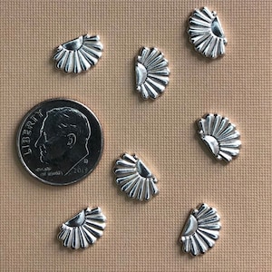 Southwest Seashell, Silver Casting, Solderable accent for jewelry making