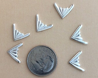 Sterling silver SNOW-CAP BORDER frame, for jewelry Making, cabochon setting
