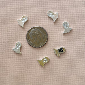 GHOST, Silver tiny ghost, Solderable spooky ghost for jewelry making