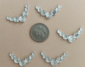 FREEFORM FLOWER BORDER, Sterling Silver Cabochon Border, Jewelry Supplies