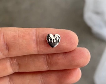 FLAME HEART, Silver Casting, Solderable accent, 925 Jewelry Making Supplies