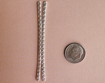 Silver HEART double HALF ROUND Ring Shank / Ring Blank for Jewelry Making, Ring Making