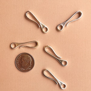 Sterling HOOK CLASP, silver clasp for necklaces, bracelets and jewelry making