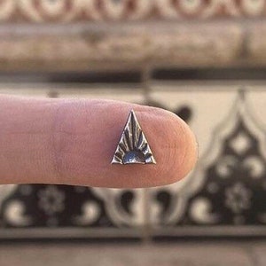 Sterling Silver Triangle Sun Casting, Triangle Sun Silver Embellishment