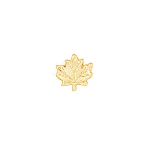14K GOLD Ahornblatt, Gelbgold Guss, lötbares Herbstgoldblatt für die Schmuckherstellung
