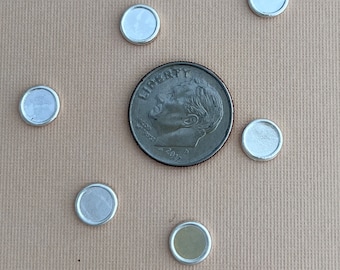 CIRCLE, Silver Casting, Solderable accent for jewelry making, full moon